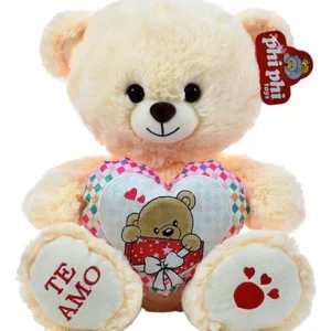 peluche phi phi toys oso con corazon pata bordada