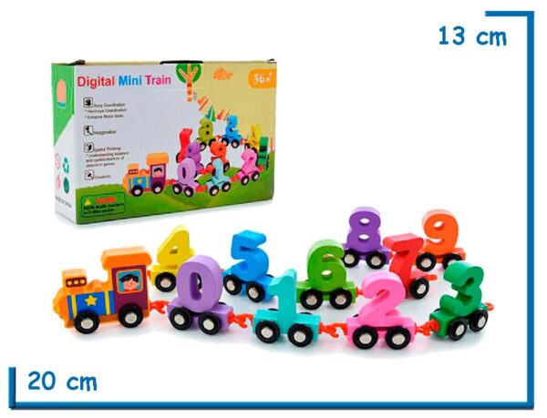 mini tren de madera
