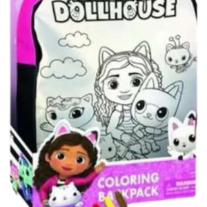 mochila gabby dollhouse para pintar