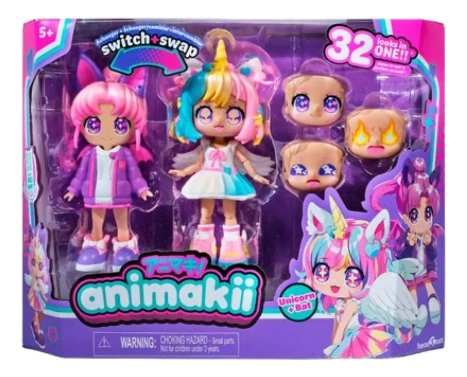 muñeca animakki unicorn + bat