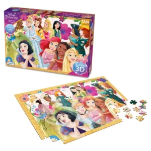 puzzle princesas 3d 100 piezas