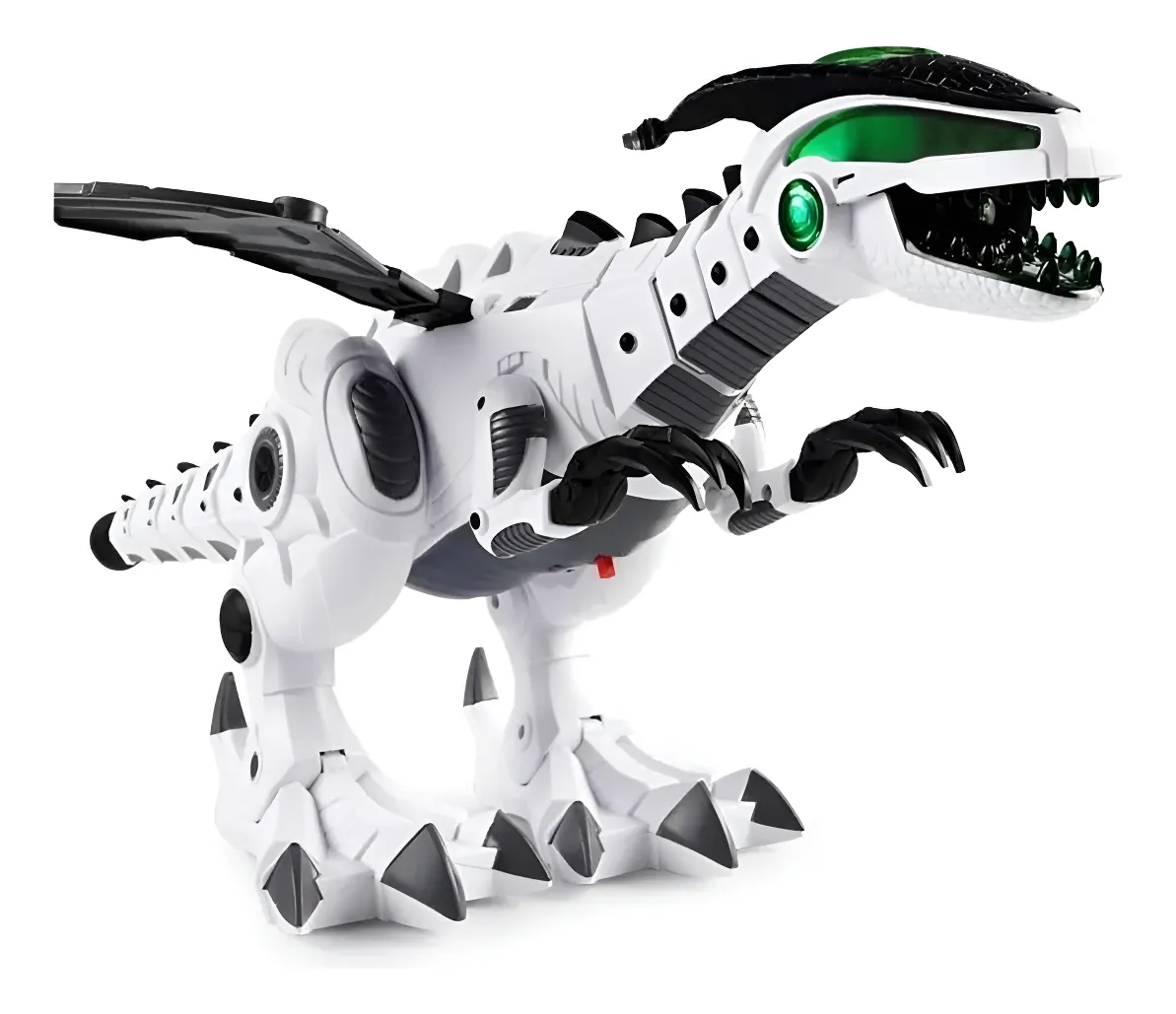 dinosaurio electronico con efecto fuego