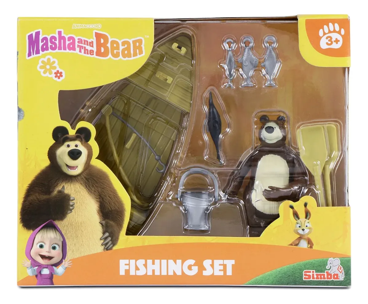 masha y el oso fishing set
