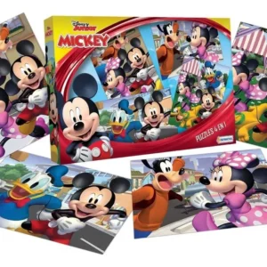 4 puzzles mickey tapimovil